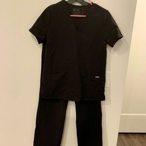 Figs scrub top and Nurse Mate scrub pants